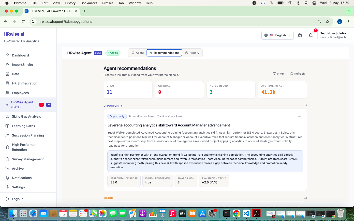 HRWise Agent Recommendations